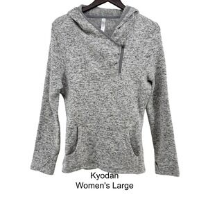 Kyodan Freedom Trail Women Gray Heather Asymmetrical Zip Hoodie Sweatshirt Large